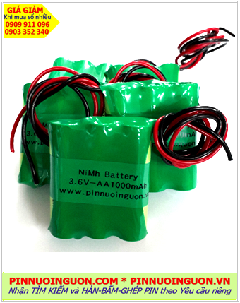 Pin sạc 3.6v AA1000mAh; Pin đèn exit thoát hiểm 3.6v AA1000mAh; Pin đèn sự cố khẩn cấp 3.6v AA1000mAh